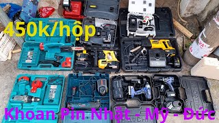 Khoan pin chính hãng Nhật Mỹ Đức hàng bãi xịn chật giá tốt a/e l.hệ