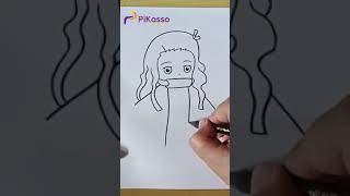 How to Draw Nezuko Easy in Less Than One Minutes