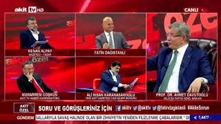 Ahmet Davutoğlu, Akit TV Yayınında Sinirlerine Hakim Olamadı!