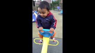 1 years old boy enjoying at the playground #shorts