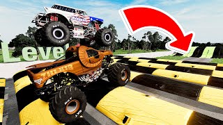 Monster Truck VS Giant Hill Track Parkour Challenge - BeamNG Drive