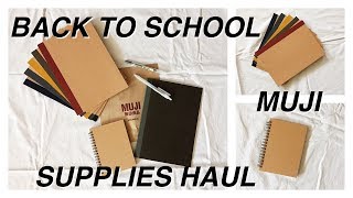 Back to school Muji supplies haul