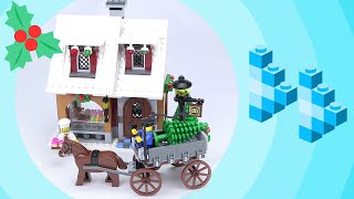 Building my Lego Winter Village Part 4 - Winter Village Bakery [Fast Forward] [10216]