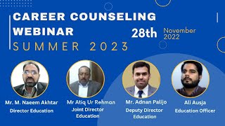 Career Counseling Webinar Summer 2023