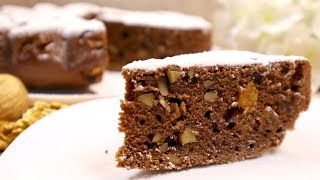 Шоколадный пирог c орехами. Очень вкусный. Простой рецепт. Можно в пост / Chocolate cake. Eng sub