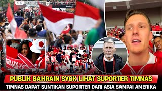 LAUTAN SUPORTER MENYALA! Publik Bahrain Syok Lihat Suporter Timnas • Mees Hilgers Debut Merinding