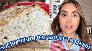 EASY SOURDOUGH BREAD RECIPE | START TO FINISH | #sourdough