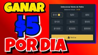 "$5 POR DIA GRATIS" - Top 5 Páginas Para Ganar Dinero en Internet (DIARIO)