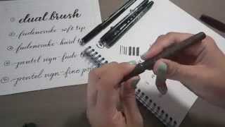 Brush calligraphy | A comparison of my favorite brush pens