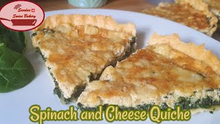 No Kneading Spinach and Cheese Quiche/ Spinatwähe/ Spinat Quiche