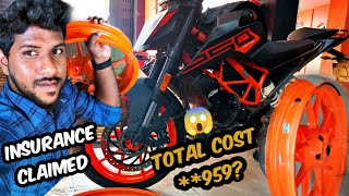 New wheel changed | insurance claimed|costly wheel😱| next process of claim