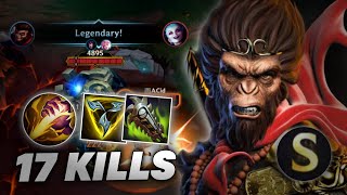 WILD RIFT | 17 KILLS ! WUKONG AGRESSIVE JUNGLER | BROKEN BUILD PATCH SEASON 12