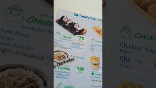 FAMILY MART DAVAO MENU