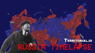 Russian Civil War(modern borders) simulated on territorial.io