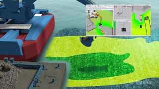 Trimble Marine Construction Software - Backhoe Excavator Dredging