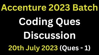 (Ques - 1) 20th-July-23 | Accenture Hard Coding Question Discussion | Marching People