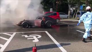 Datsun 240Z caught fire