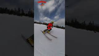 Pure Carving on blue slope #shorts  #skier #carvingskills