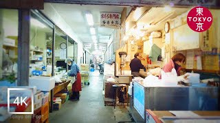 Japan | Walking on "Tsukiji" Outer Market in Tokyo. | 4K　#tsukijimarket #sushi