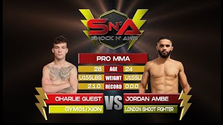 Shock N Awe 36 - Charlie Guest vs Jordan Ambe Lightweight 155lbs Pro MMA