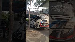 3 unit Bus Haryanto Diikuti GHTS DD Keluar Terminal Poris #shorts #poharyanto #ghts #bismania