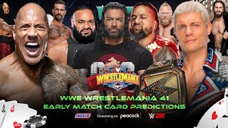 WWE WRESTLEMANIA 41 EARLY CARD PREDICTIONS