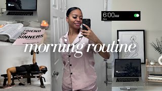 6 AM Christian Morning Routine (workout routine, skincare, vitamins, planning, vlog)