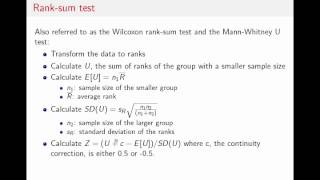 Rank Sum Test