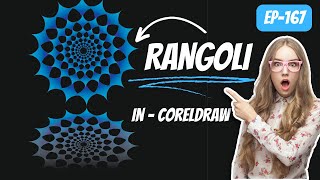 how to make rangoli design || coreldraw me rangoli kaise banaye #rangoli