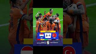 Netherlands won the match against Türkiye in Euro 2024 #euro2024 #turkey  #netherlands #viralshorts