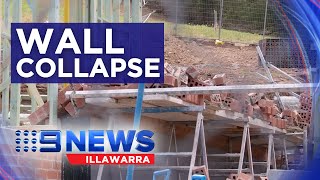 Wall collapse | 9 News Illawarra