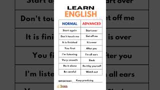 Normal vs Advanced English|learn spoken english-7|