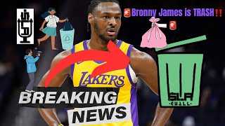 Bronny James got the internet on FIRE as his garbage 🏀play continues. 🚮🗑️ ‼️