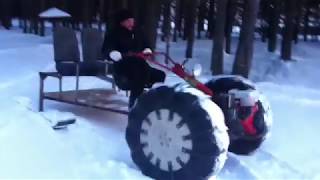 Russian Unreal Snow scooter, Снегоход из мотоблока  “Агро “