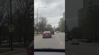 Driving around South Loop Chicago