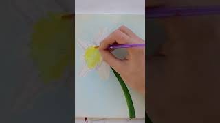 Flower Painting Time Lapse - Daffodil #Shorts