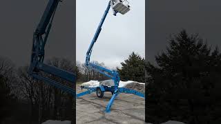 Used Genie TZ-50 towable #boomlift, available now at Stack Equipment #usedequipment