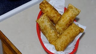 How to make egg roll CHILI CHEESE hotdogs