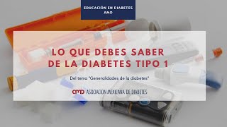 Lo que debes saber de la diabetes Tipo 1 / Educación en Diabetes AMD