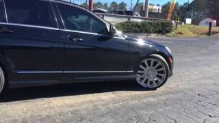 2009 Mercedes Benz C300 sitting on 20" Elure 030 Chrome wheels with 225/35-20 Lexani tires.