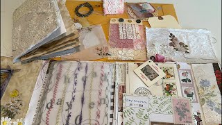 Junk journal July Catch up & Vintage Lace journal pal peek