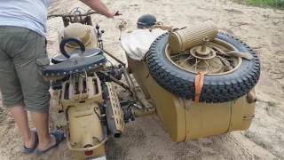 BMW R75 with sidecar demonstration