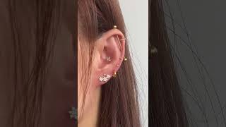 2024 Lobe Piercing Jewelry | Dainty Earrings | EricaJewels Ear Styling | Three Lobe Piercing Ideas