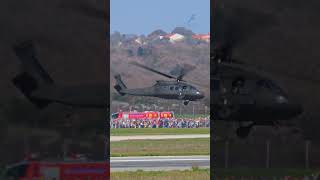 Military Helicopter's Low and Slow Flypast: Airshow Spectacle #short #shorts