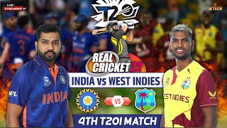 India vs West Indies 4th T20 Match 2022 | Real Cricket 22 Live Streaming