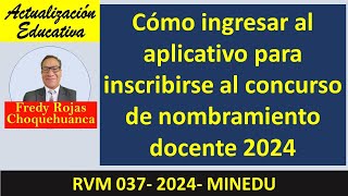 Aplicativo para inscribirse nombramiento docente 2024