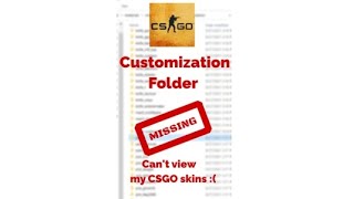 CSGO customization folder missing