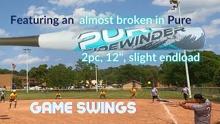 GAME SWINGS with an almost broken in 2023 Pure Sidewinder, 12”, end load, for ASA