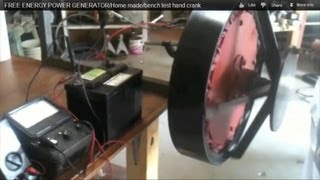 Permanent magnet GENERATOR/Home made/bench test hand crank