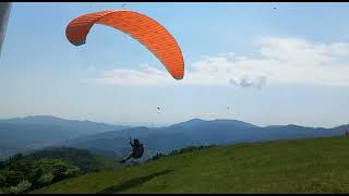 Flug mit dem Gleitschirm am Drumont im Elsass, Frankreich / VOL DE PARAPENTE AU DRUMONT